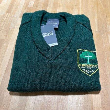 St Matthew's Primary V Neck Jumper NOW REDUCED