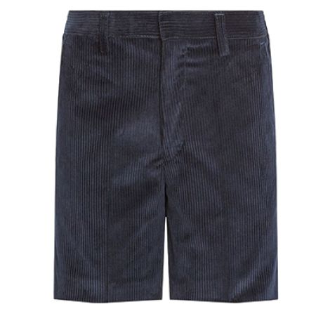 NAVY Corduroy shorts, tailored, flat front