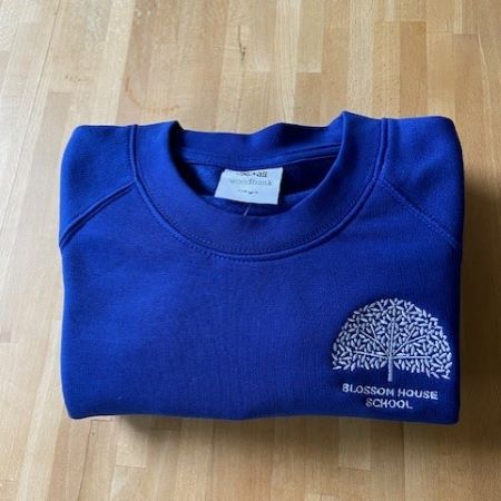 Blossom House Lower School NEW royal blue sweatshirt