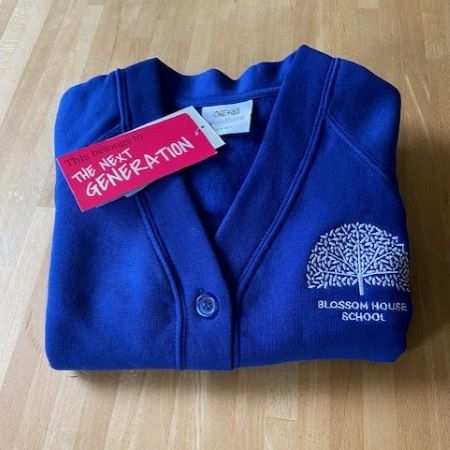 Blossom House Lower School NEW royal blue cardigan