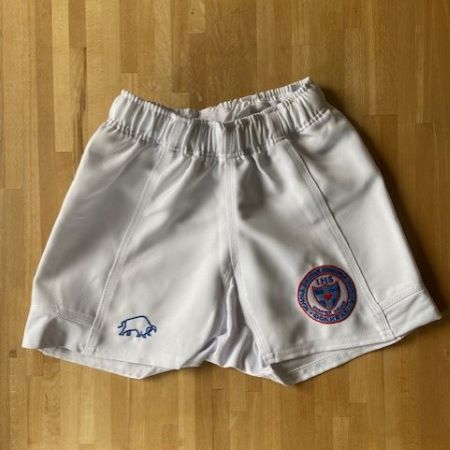 Donhead white match day rugby shorts