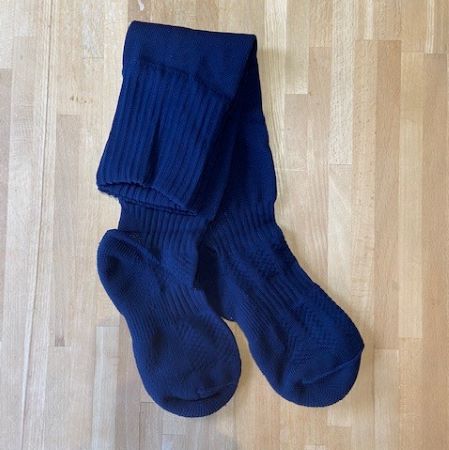 Navy long sports socks