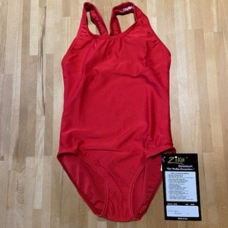 Red swimming costume