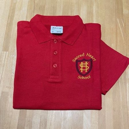Sacred Heart SALE red polo for summer and Nursery