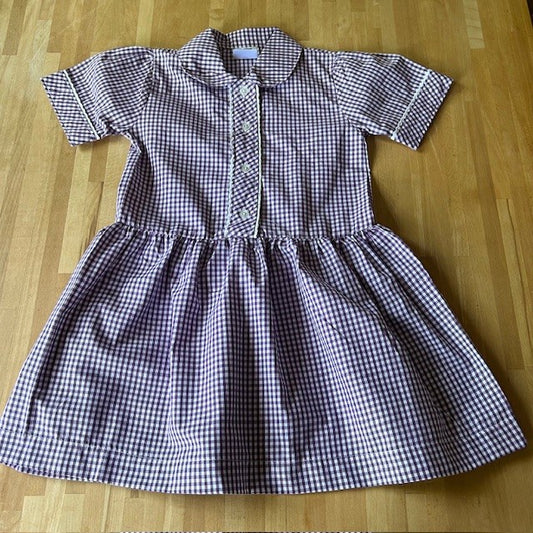 Purple Gingham Summer Dress