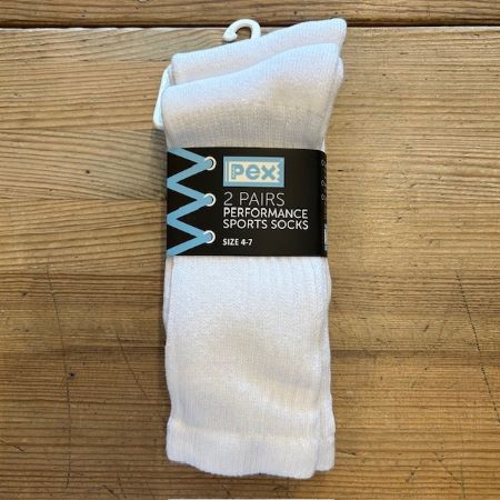 White sports socks TWINPACK