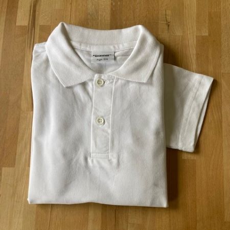 White pure cotton polo shirt