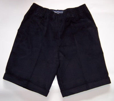 Navy corduroy shorts